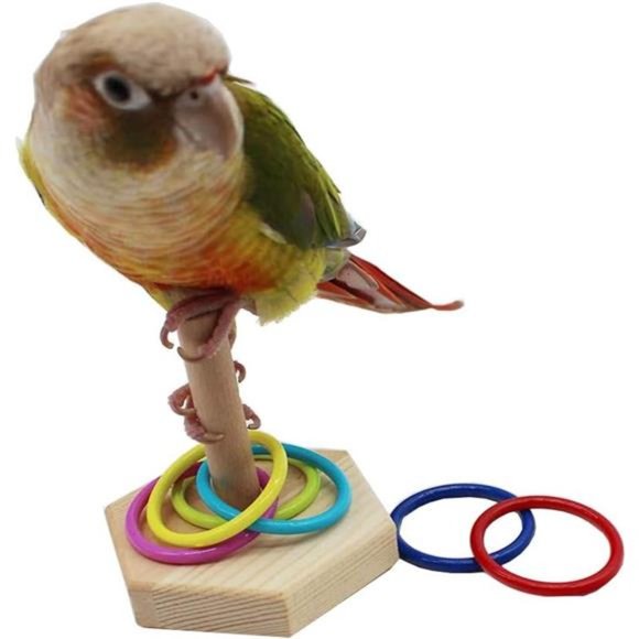 Bird Toys, Budgie Bird Trick Tabletop Toys, Training Basketball Stacking Color - Picture 4 of 4